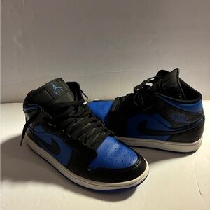 Jordan 1s Black and Blue Sneakers